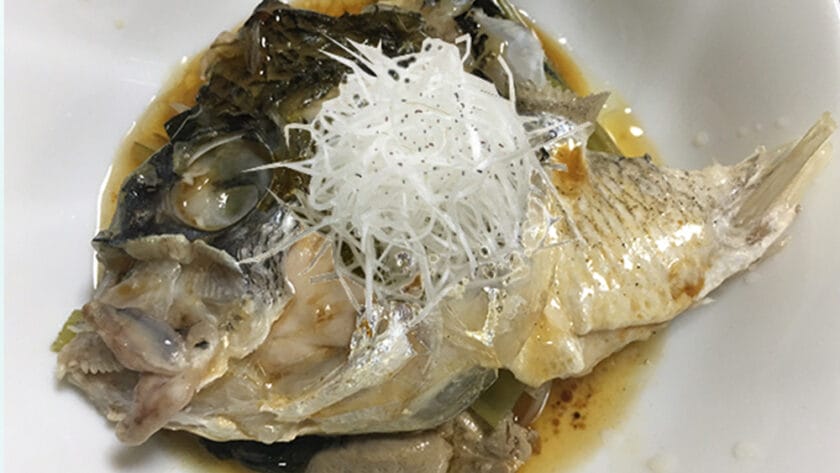 チヌ(クロダイ)の広東風中華蒸し|効果メシ