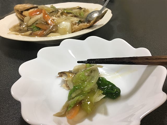 魚の中華風野菜あんかけ|釣果メシ