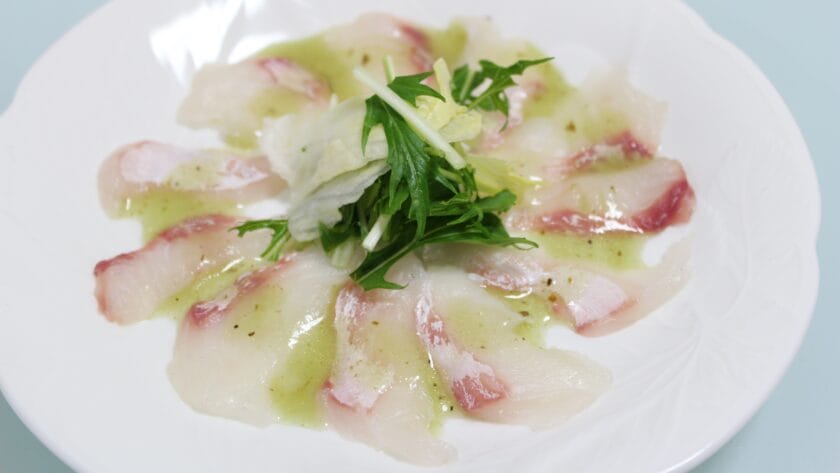 釣った魚のカルパッチョ