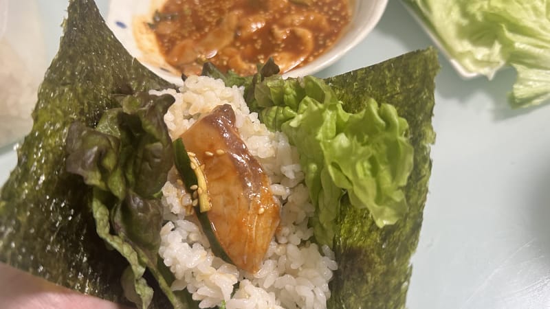 手巻きごはん｜韓国風お刺身「フェ」