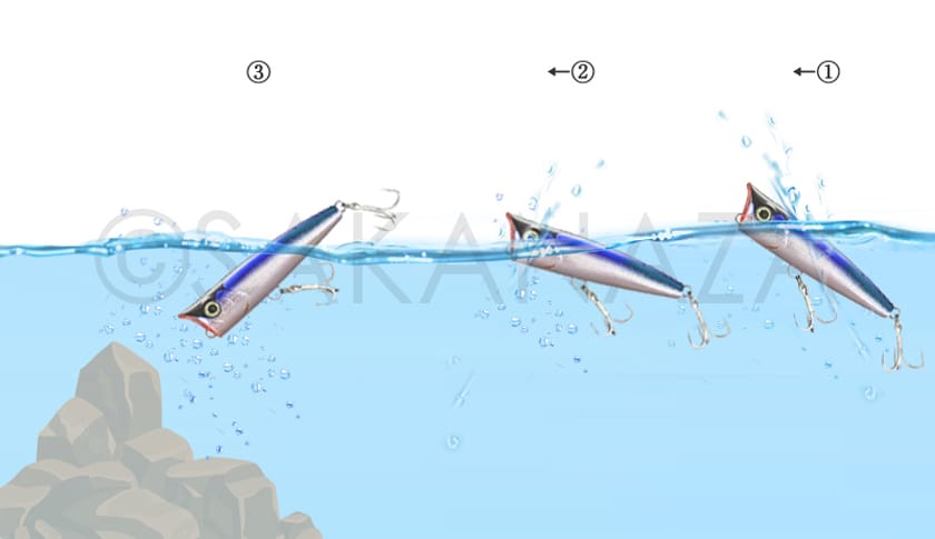 基本パターン｜青物を狙うポッパーの動かし方