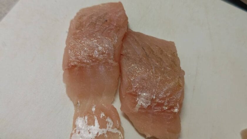 白身魚の切り身｜白身魚のオニオンチーズパイ,レシピ,釣果メシ