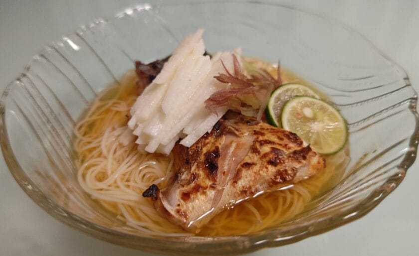 若狭柚庵焼きの冷やしすだちそうめん,レシピ,釣果メシ
