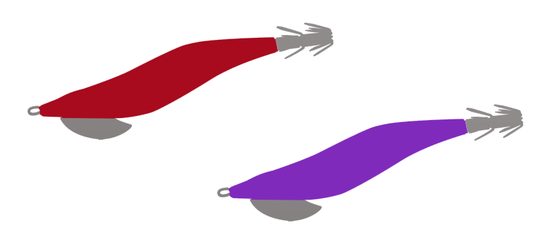 レッド、パープル系｜エギの色の違いと使い分け方