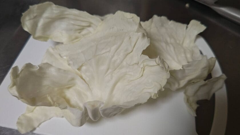 キャベツをカット｜白身魚のロールキャベツ,つくり方,レシピ,釣果メシ