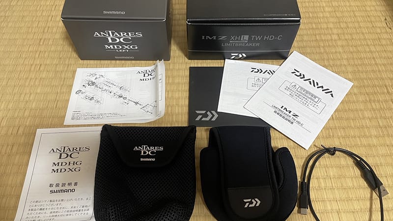 付属品の充実度｜23アンタレスDCMD,ダイワIM Z,比較