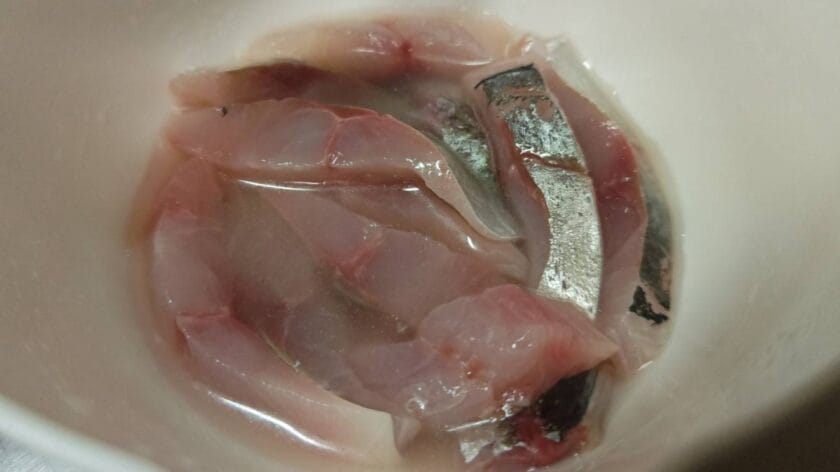 酢洗いの目安|料亭風つゆだくごまアジ,作り方,レシピ,釣果メシ