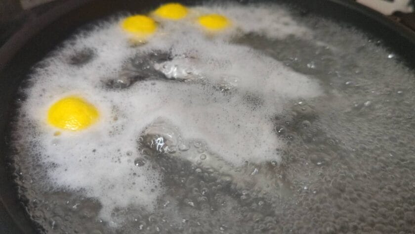 アクを掬う｜アジの塩ゆで・花柚仕立て,レシピ,つくり方,釣果メシ