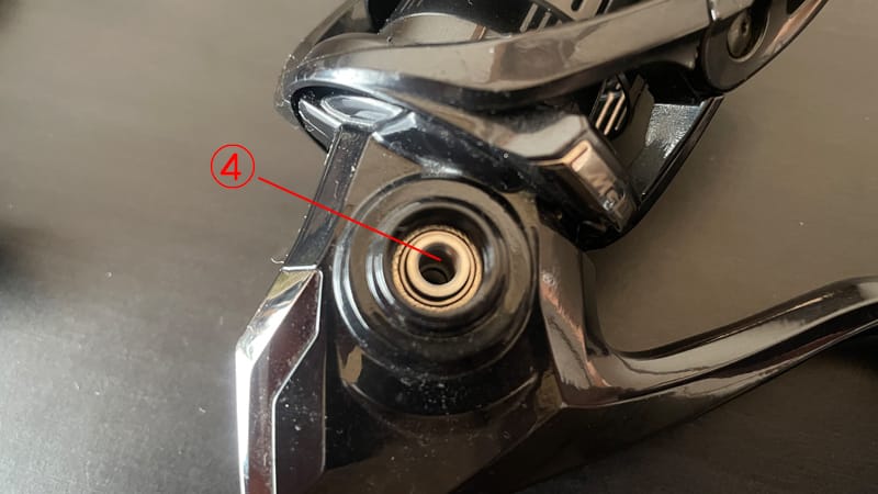 ハンドル接合部、スピニングリール｜リール,オイル,グリス,使い方